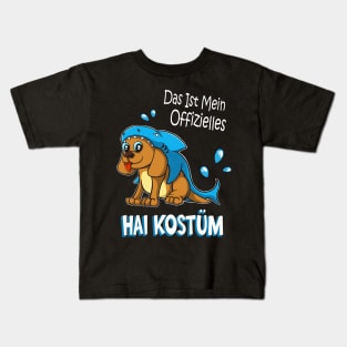 Niedlicher Hund Im Haifisch Kostüm Lustiges Kinder Kids T-Shirt